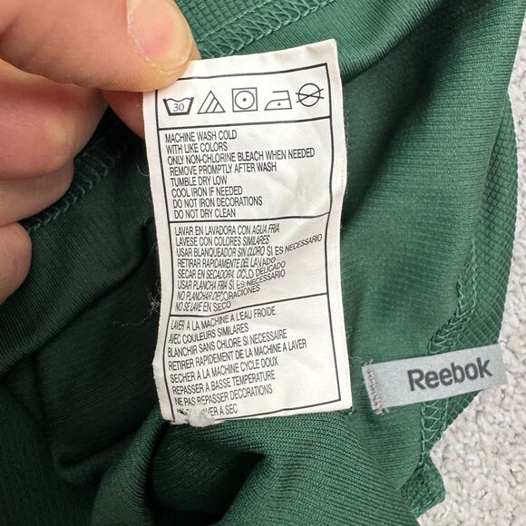 Reebok New York Jets NFL Polo Shirt Mens Small Green Short Sleeve Performance - Picture 9 of 13